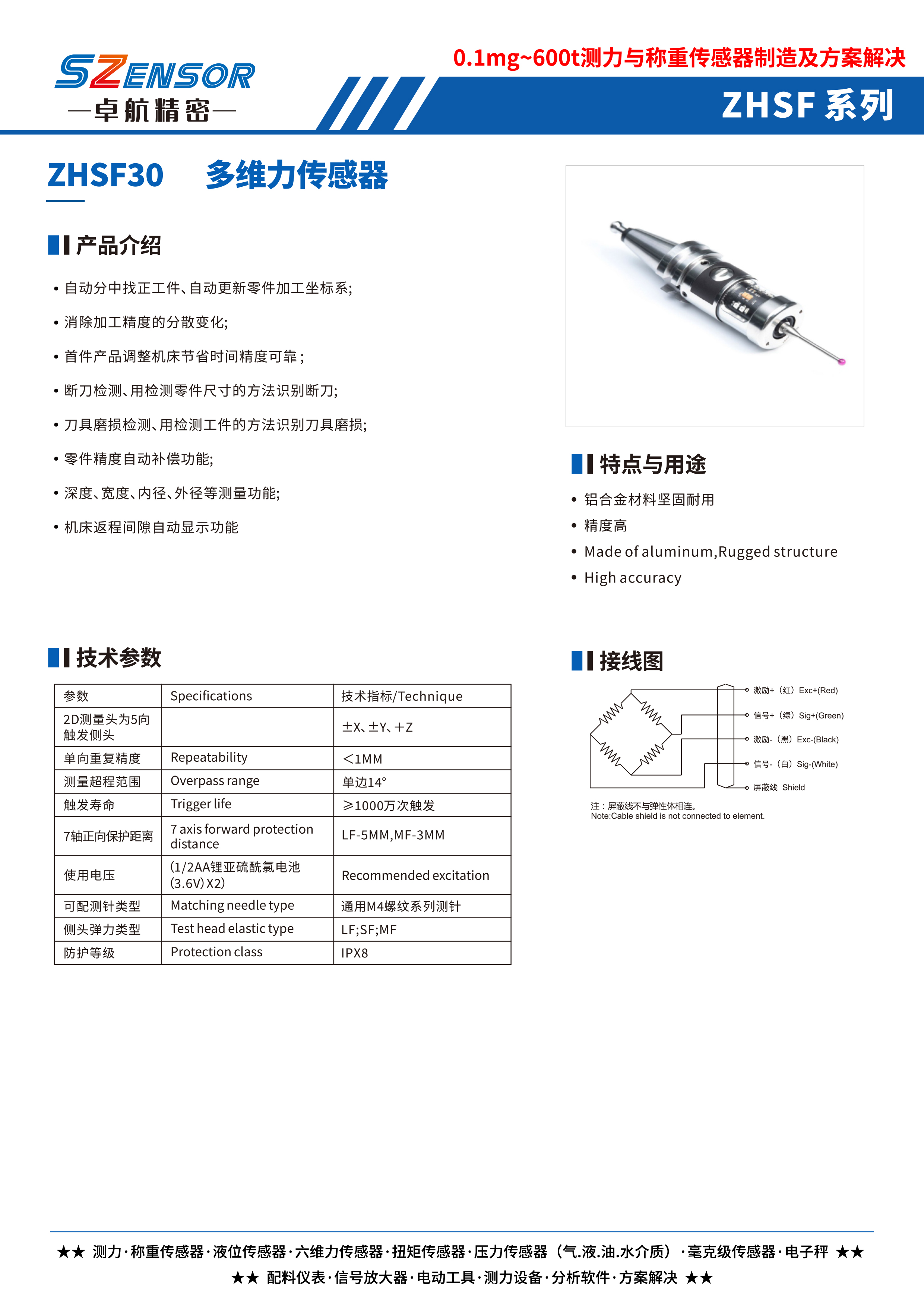 多维力传感器 ZHSF30
