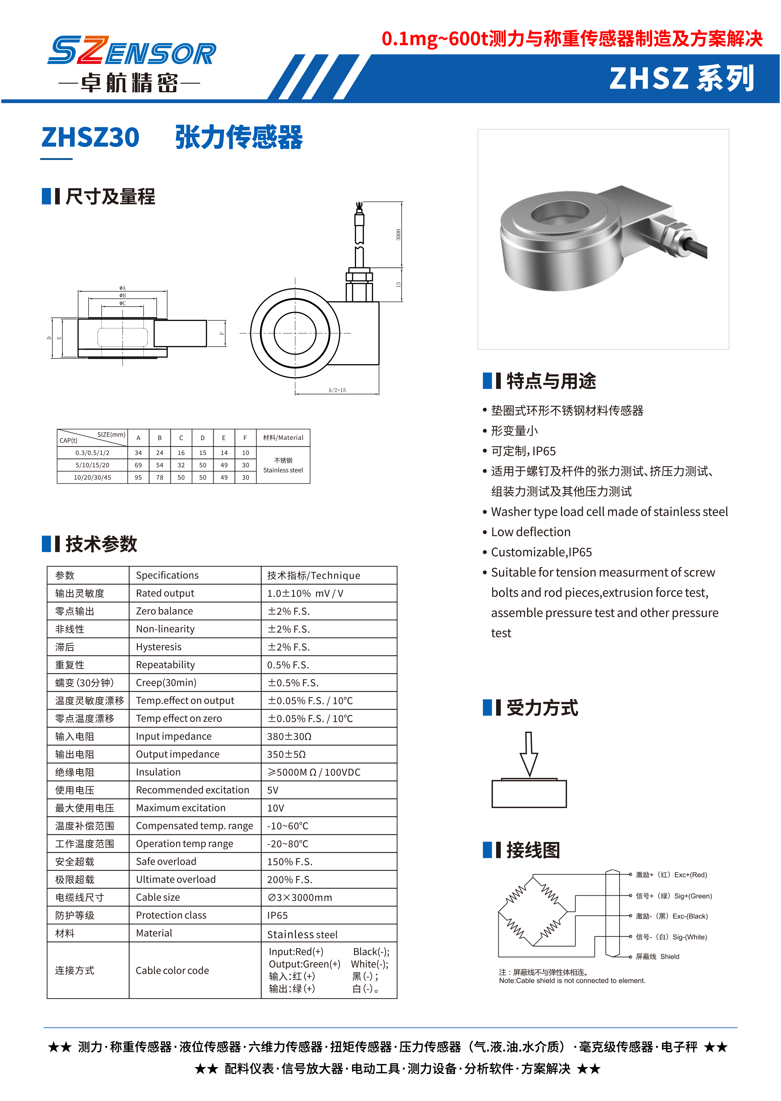 张力传感器 ZHSZ30